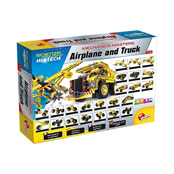 Lisciani - Science Hi-Tech STEM Techniques - Avion et Camion 25 machines en 1 - Jeu éducatif scientifique pour enfants à part