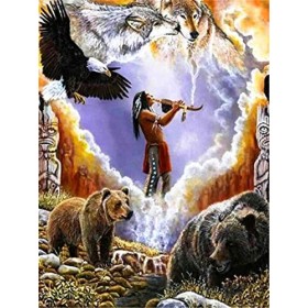 Puzzles pour adultes 1000 pièces - Anciens hommes et animaux indiens - Puzzles 1000 pièces de qualité supérieure pour adultes