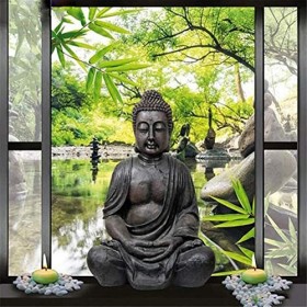 Puzzle 1000 Pièces Adultes, Puzzle Adulte Majestueuse Statue de Bouddha Puzzle Paysage Puzzle Enfant 26X38cm（10.23 * 14.96inc