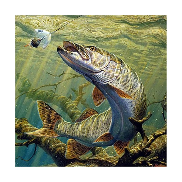 Puzzles pour Adultes et Adolescents Puzzles 1000 pièces Pêcher sur leau pour Adultes Jeu de Puzzle pour Enfants Jouets Cadea
