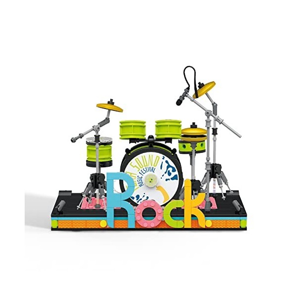 RuiDaXiang Batterie électronique Jouets de Blocs de Construction avec lumière, Mini kit de Briques de Construction,Jouets de 