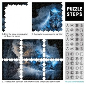 Puzzle pour Adultes Loup Puzzle 1000 pièces pour Adultes et Enfants Puzzles en cartonExcellent Cadeau pour Les Adultes Taille