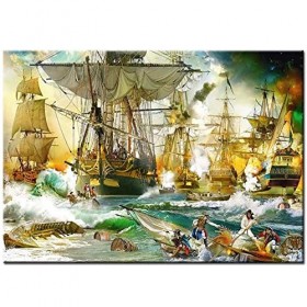 Puzzles pour adultes 1000 pièces | Puzzles époustouflants 1000 pièces pour adultes Bataille navale ancienne | Puzzles de 1000