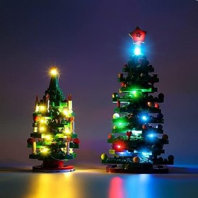 Kyglaring Kit déclairage LED sans modèle - Compatible avec Lego-40573 Christmas Trees Building Blocks Model Set - LEDs Uni