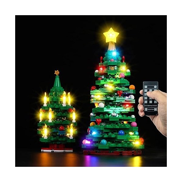 Kyglaring Kit déclairage LED sans modèle - Compatible avec Lego-40573 Christmas Trees Building Blocks Model Set - LEDs Uni