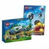 Lego City Set : entraînement mobile pour chien de police, jouet de voiture de police 60369 + Lego City – Puzzle amusant pou