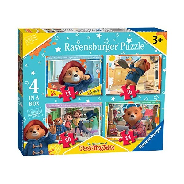 Ravensburger- Paddington Bear Aventures Puzzle de 4 12, 16, 20, 24 pièces pour Enfants à partir de 3 Ans, 3063