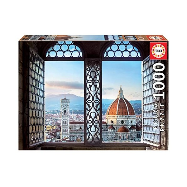 Educa - Puzzle de 1000 pièces pour Adultes | Vue sur Florence. Comprend Fix Puzzle Tail pour laccrocher Une Fois lassemblag