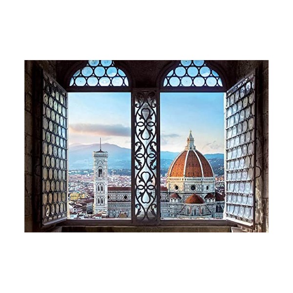 Educa - Puzzle de 1000 pièces pour Adultes | Vue sur Florence. Comprend Fix Puzzle Tail pour laccrocher Une Fois lassemblag