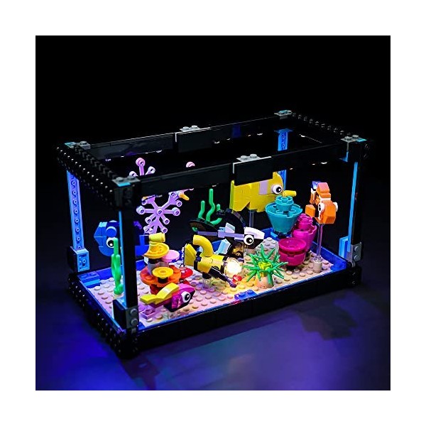 Kit déclairage LED uniquement – Kyglaring Lights Conçu pour Lego Creator Fish Tank 31122 – Kit de construction exclusif 3 en
