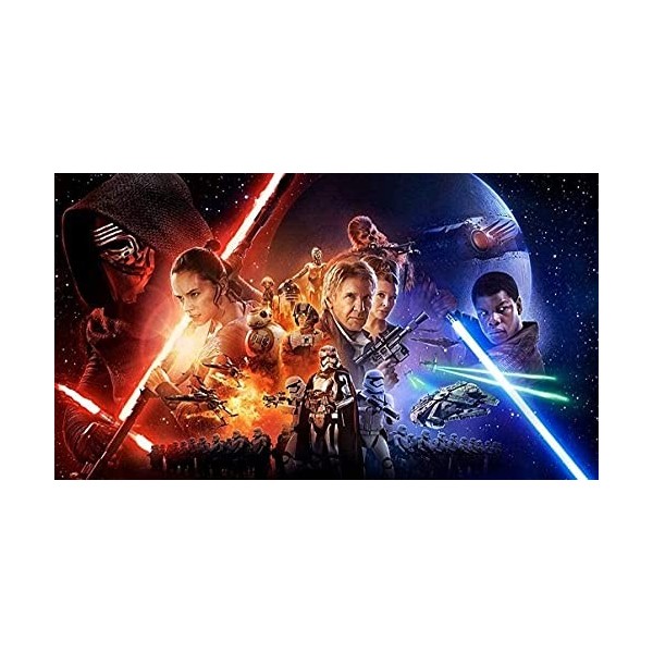 Puzzles 1000 pièces pour Adultes Star Wars The Force Awakens Poster Puzzles Puzzles Jeu éducatif DIY 38x26cm 