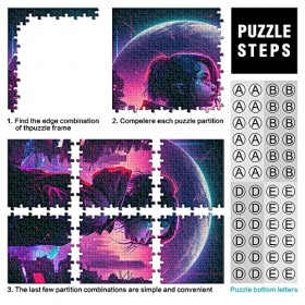 Puzzle 1000 pièces Paysage néon Puzzles pour Puzzles en Carton Puzzle pour Les Amoureux de lété （Taille 26x38cm）