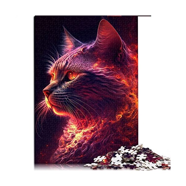 Puzzle pour Adultes 1000 pièces Kittye Brillant pour Enfants Puzzles en Carton Jeu éducatif défi Jouet Taille 26x38cm 