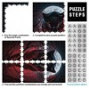 Puzzle 1000 pièces Puzzle Léopard pour Adultes Puzzles en Carton Jeu Éducatif Défi Jouet Taille 26x38cm 