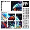 Puzzles 1000 Pièces pour Adultes et Enfants par Astronaute Coloré Puzzles pour Adultes Puzzles en Carton Jeu Éducatif Défi Jo