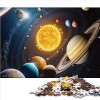 Puzzles pour Adultes Système Solaire néon Puzzle 1000 pièces Ados Puzzles en Carton Cadeaux danniversaire de Noël Taille: 26