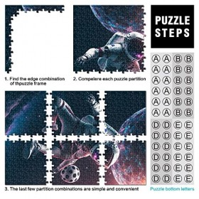 Puzzles pour Adultes 1000 pièces Puzzles dastronaute de Football pour Adultes et Enfants Puzzles en Carton Jeu éducatif défi