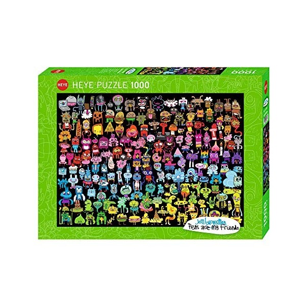 Heye- Puzzle Doodle Rainbow 1000 Pièces, 29786