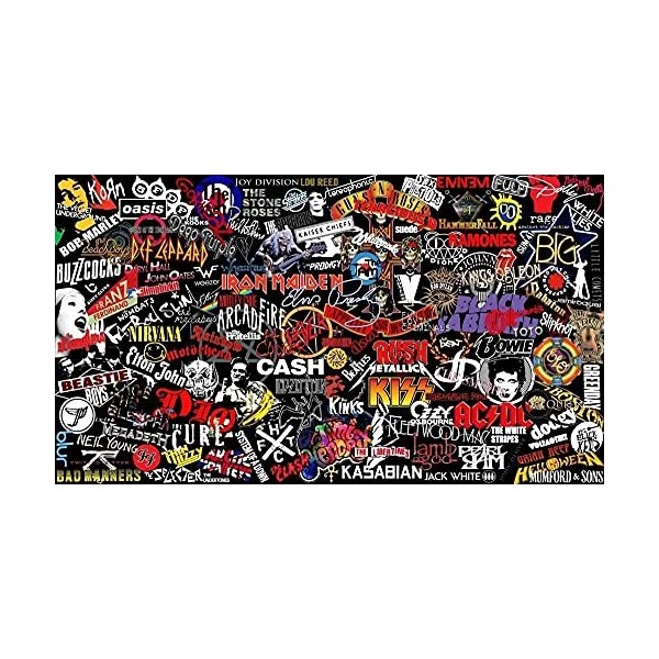 Puzzles pour Adultes 1000 pièces Bande Logo Puzzles pour Enfants Jouets éducatifs Jeu intellectuel Cadeau Adolescents Bricola