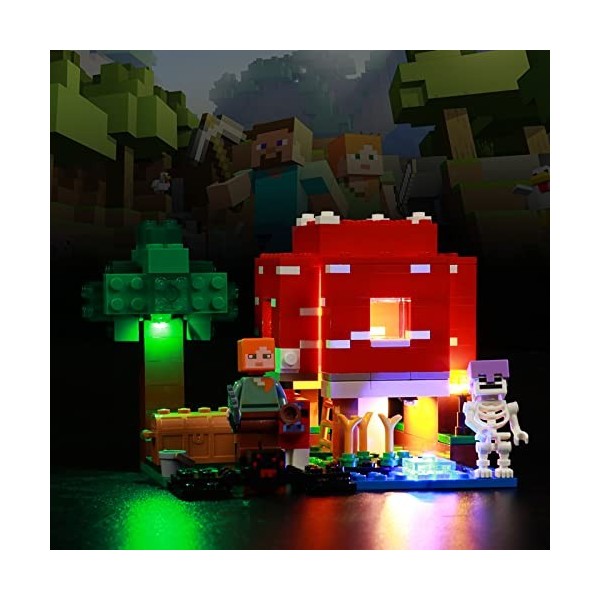 PIPART Kit déclairage LED pour Lego 21179 The Champignon House . kit déclairage uniquement, modèle LEGO non inclus