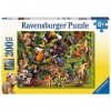 Ravensburger- Elefant,Tiger Jungle colorée-Puzzle de 200 pièces pour Enfants à partir de 8 Ans, 13351, Jaune