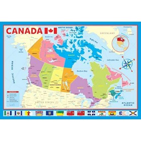 Eurographics 6200-0797 Puzzle Carte du Canada 200 pièces