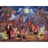 Bits and Pieces - Puzzle 1000 pièces pour adultes – Village dHalloween hanté – Maison hantée 1000 pièces – Puzzle Halloween 