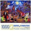 Bits and Pieces - Puzzle 1000 pièces pour adultes – Village dHalloween hanté – Maison hantée 1000 pièces – Puzzle Halloween 