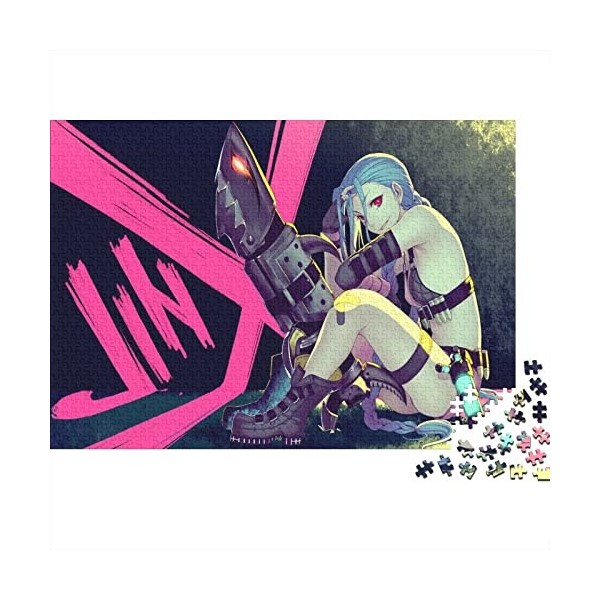 League of Legends Puzzles De 300 Pièces pour Adultes Puzzle pour Enfants,en Bois, Jinx The Impossible Puzzle,Puzzle Jeux Éduc