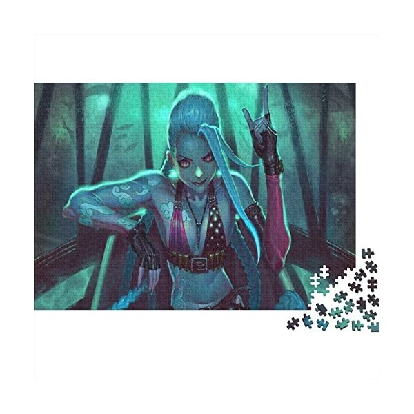 League of Legends Puzzles De 300 Pièces pour Adultes Puzzle pour Enfants,en Bois, Jinx The Impossible Puzzle,Puzzle Jeux Éduc