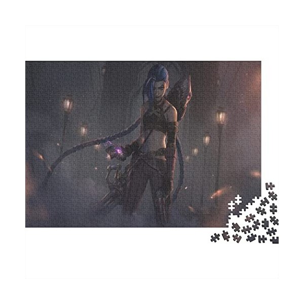 League of Legends Puzzles De 300 Pièces pour Adultes Puzzle pour Enfants,en Bois, Jinx The Impossible Puzzle,Puzzle Jeux Éduc