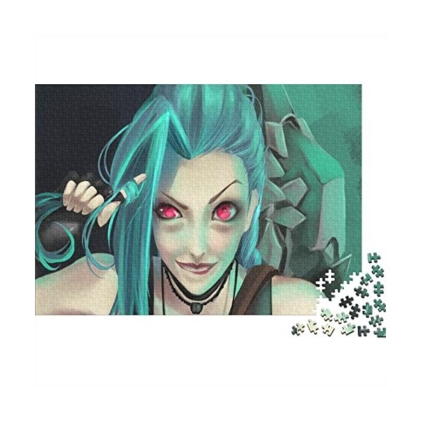 League of Legends Puzzles De 300 Pièces pour Adultes Puzzle pour Enfants,en Bois, Jinx The Impossible Puzzle,Puzzle Jeux Éduc