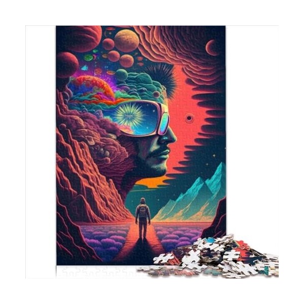 Puzzles Jeux Jungle Psychédélique Adultes Puzzle Puzzle en Bois pour Adultes Puzzle Cadeau danniversaire, Cadeaux pour Adult