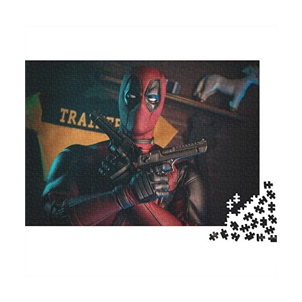 Puzzle Deadpool,Puzzle Marvel Movie 300 Pièces,Cadeau De Puzzles 300 Pièces pour Adultes Et Enfants,Jeux Éducatifs,Puzzle De 