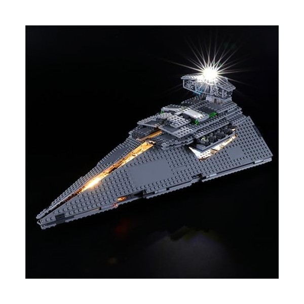 GEAMENT Jeu De Lumières pour Star Wars Imperial Star Destroyer - Kit Déclairage LED Compatible avec Lego 75055 Jeu Lego Non