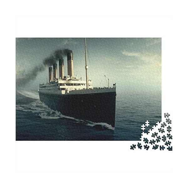 Titanic Puzzle pour Enfants Puzzles De Jack and Rose Motion Picture Pattern 300 Pièces pour Adultes,en Bois,Puzzle Jeux Éduca