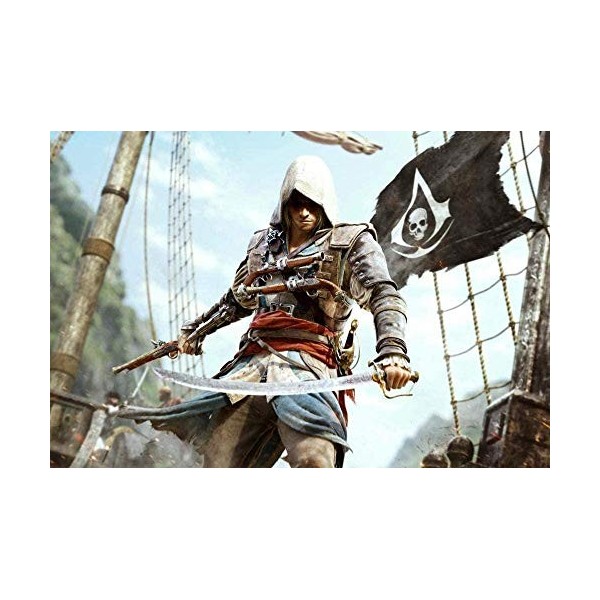 Puzzles pour Adultes 1000 Pièces Assassin s Creed Puzzles pour Enfants Jouets Éducatifs Jeu Intellectuel Cadeau Ados DIY Dive