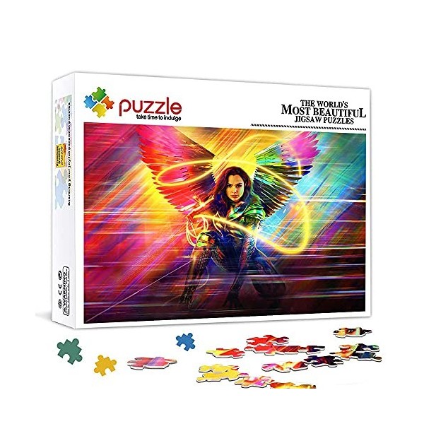 TTbaoz Puzzles pour Adultes 1000 pièces Wonder Woman Teens Puzzles Adultes Enfants Ados Famille Puzzle Jeu 38X26cm