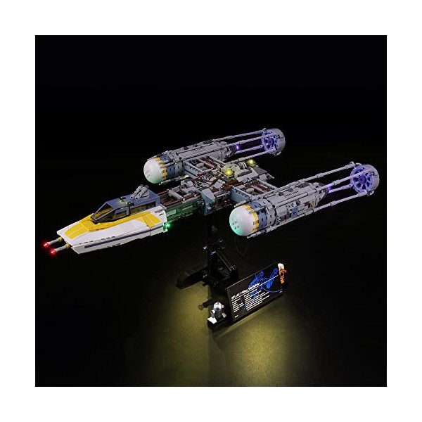 GEAMENT Jeu De Lumières Compatible avec Lego Y-Wing Starfighter - Kit Déclairage LED pour Star Wars 75181 Jeu Lego Non Incl