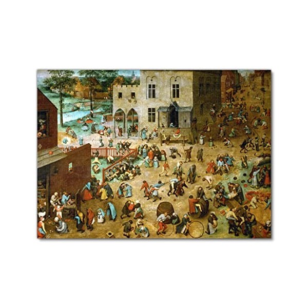 Lais Puzzle Pieter Bruegel lAncien - Série de peintures Dites en Forme darc-en-Ciel, scène : Les Jeux denfants 1000 pièces