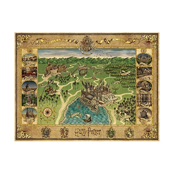 Ravensburger - Puzzle Adulte - Puzzle 1500 p - La carte de Poudlard - Harry Potter - 16599