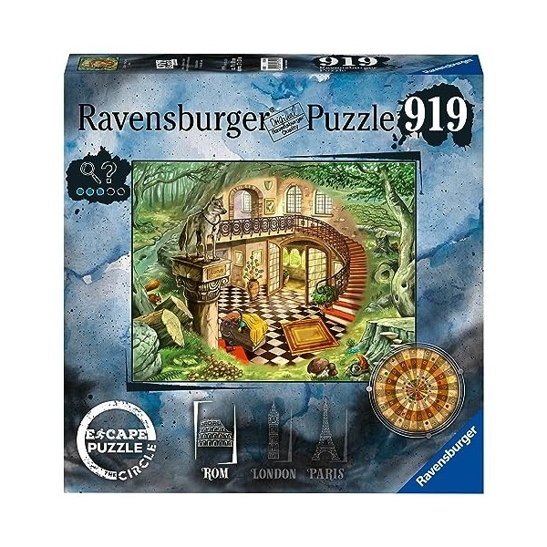 Ravensburger - Escape The Circle - Puzzle avec énigmes pour Adulte et Enfant à partir de 14 Ans - 919 pièces - Rome - Décrypt