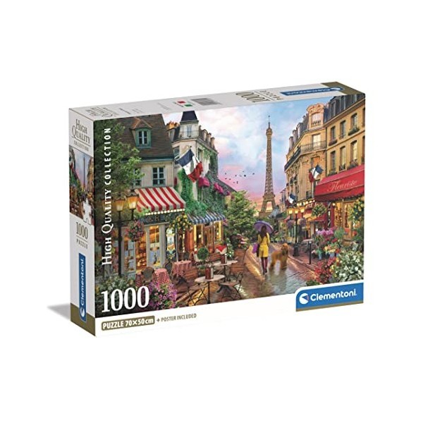 Clementoni Collection Flowers in Paris-1000 Pièces-Puzzle, Divertissement pour Adultes-Fabriqué en Italie, 39705