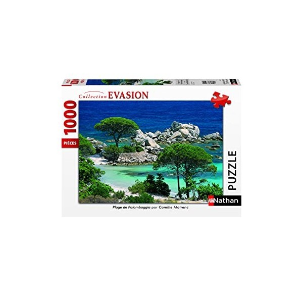 Nathan - Puzzle Adulte - Puzzle N 1000 p - Plage de Palombaggia, Corse du Sud - Adultes et enfants dès 14 ans - Puzzle de qua