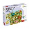 Adventerra Games, Puzzle dObservation Eco Farm, Puzzle Géant pour Enfants dès 3 Ans, Jeu Montessori, Educatif et Ecologique