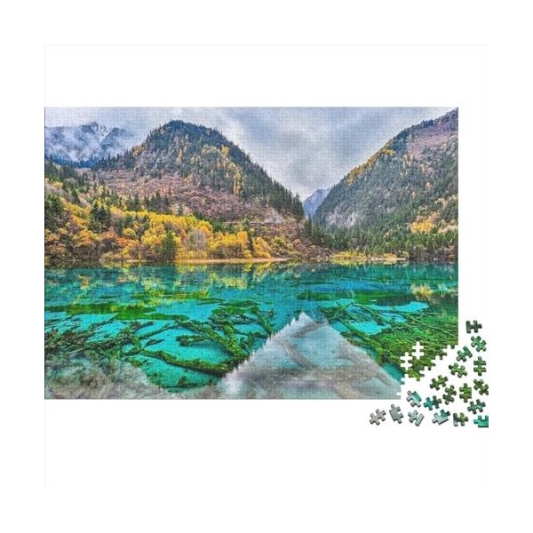 lac Puzzle 300 Pièces Paysage français pour Adultes Jeux Éducatifs Jeu De Défi Familial Décoration Intérieure Cadeaux De Pâqu