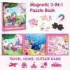 SYNARRY Princesse Sirène Licorne Jouet Puzzle en Magnétique Enfants pour 2 3 4 5 6 Ans, Puzzles de Princesse Sirène Licorne d