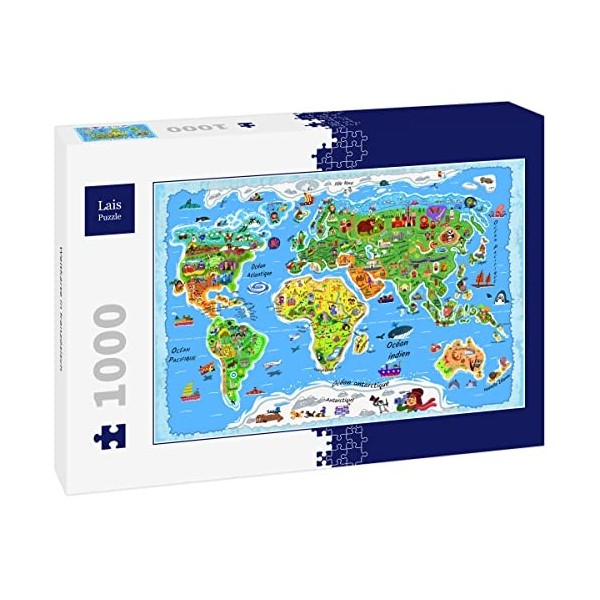 Lais Puzzle Carte du Monde en français 1000 pièces