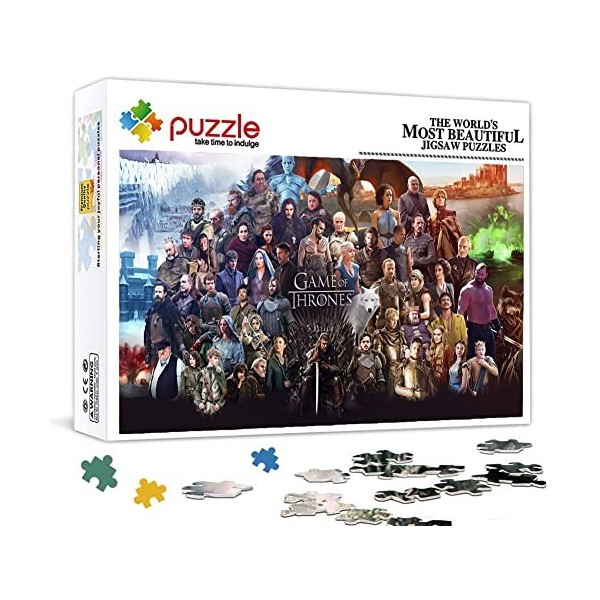 Puzzle Game of Thrones, Puzzle 1000 Pièces pour Adultes, Puzzles Classiques Adolescent Puzzle Parfait pour Les Enfants Annive