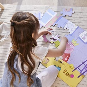 Barbo Toys - Peppa Pig - Puzzle avec boîte de Valise à partir de 3 Ans - Puzzle Peppa Pig avec Son Ours - Casse-tête Jouet 40